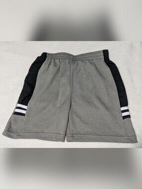 HPX Boys Grey & Black Athletic Mesh Shorts Size 8 100% Polyester Basketball Gym